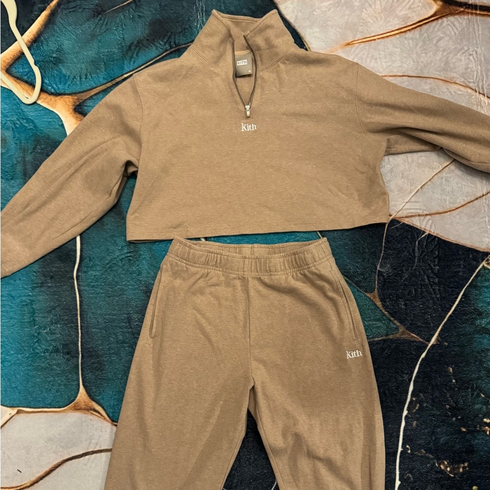 Kith Tan Quarter-Zip Pullover SET